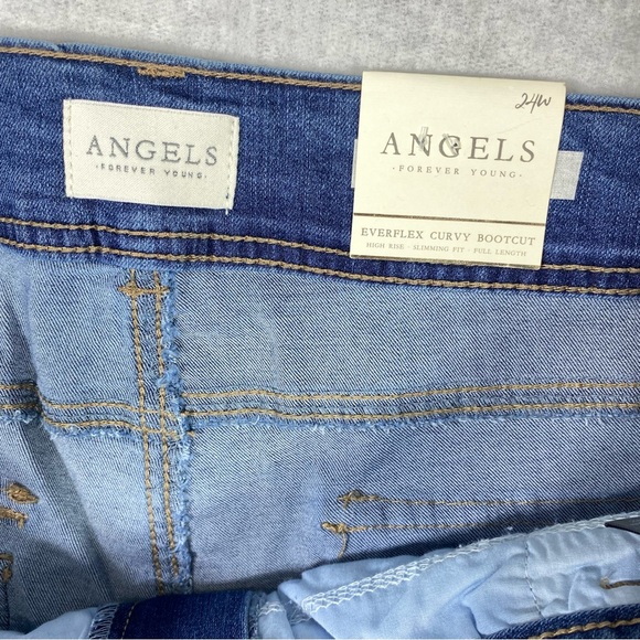 Angels Forever Young Curvy Bootcut Jeans Womens 24W Embellished Flap Pockets NWT - Picture 4 of 16